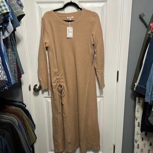 Waffle knit midi dress new.